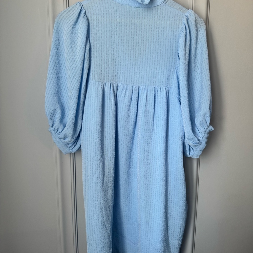 Light Blue Ruffled Dress JADE - Picture 4 of 4